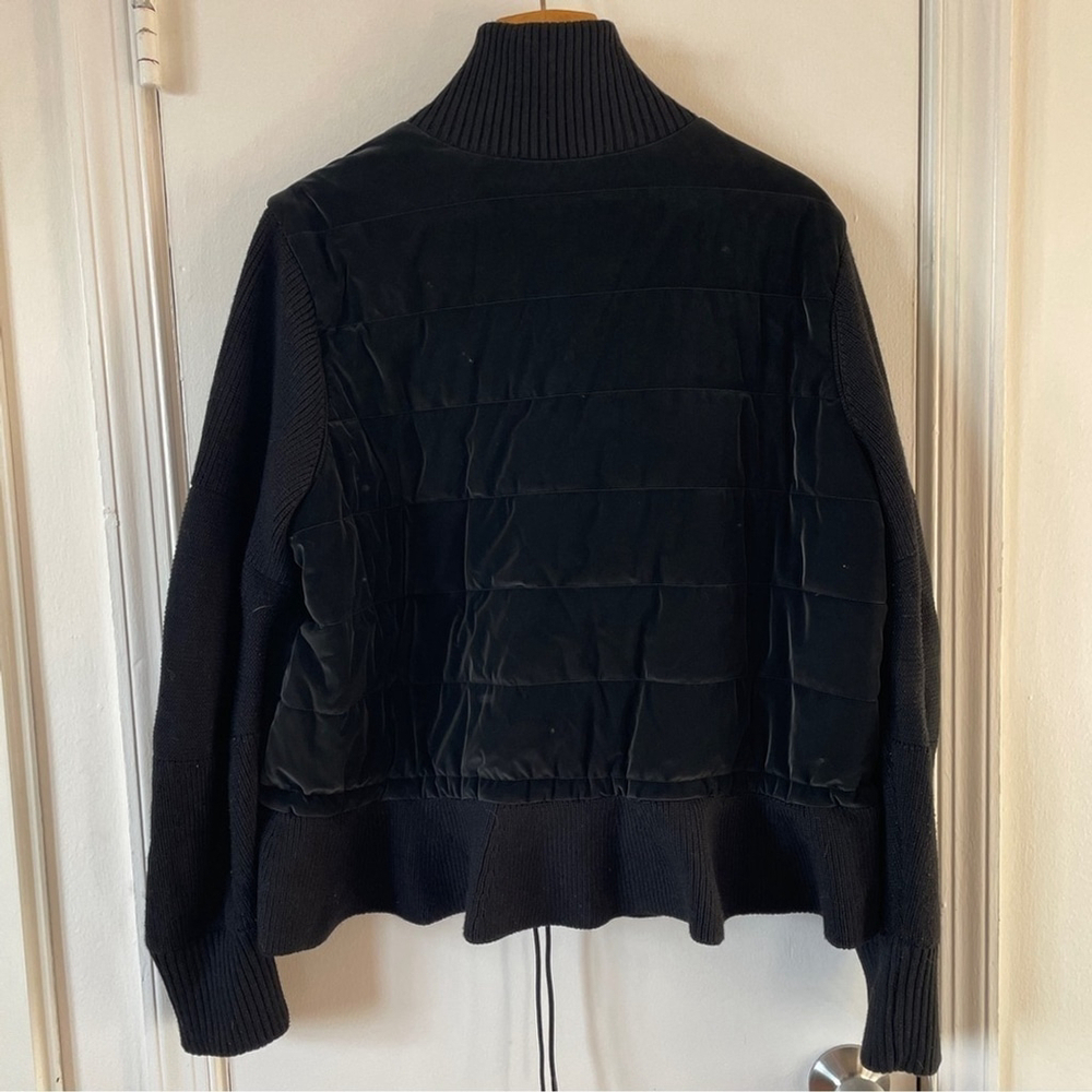 Athleta Hanover Hybrid Black Peplum Primaloft Zip-up Quilted Puffer Jacket 1X - Picture 6 of 12